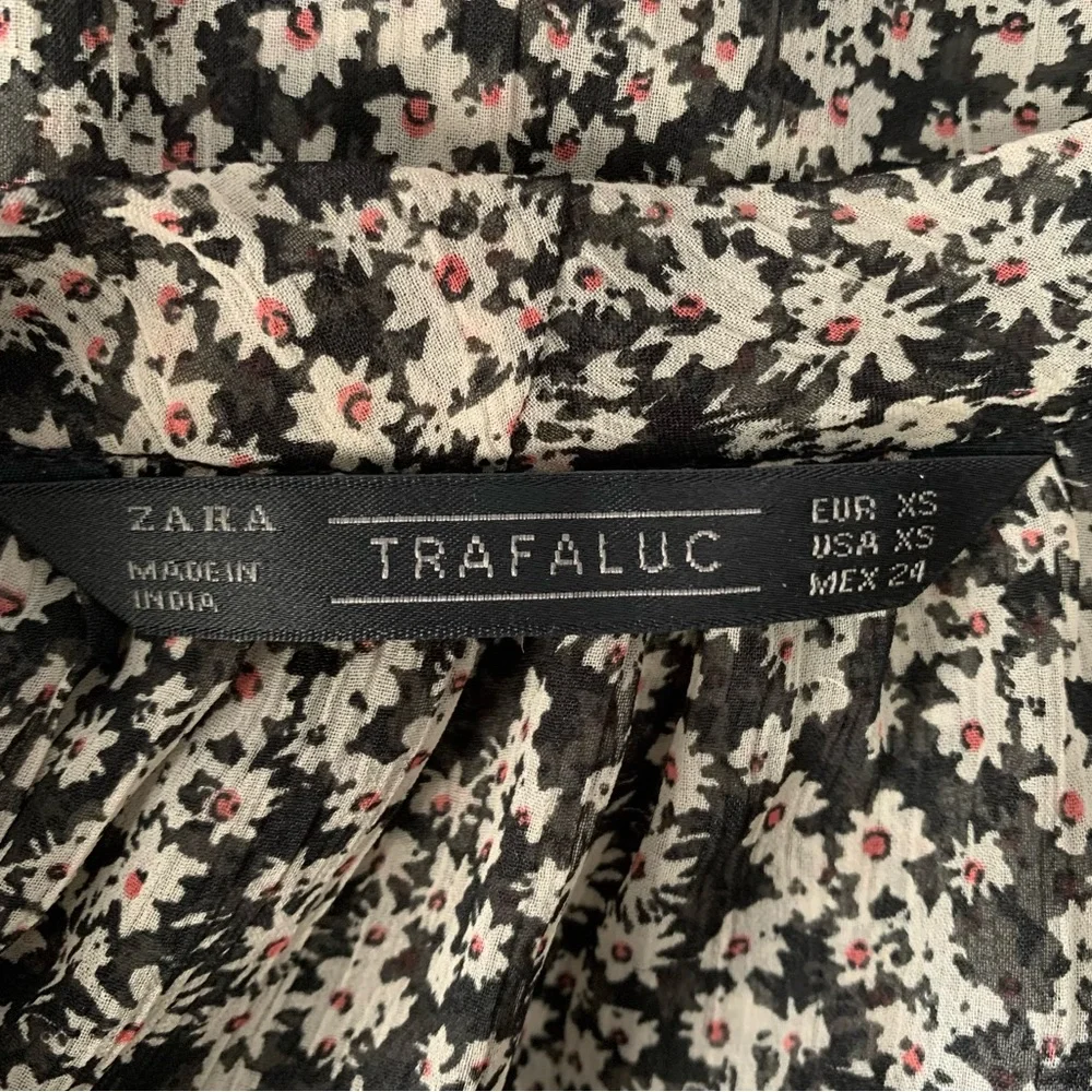 Zara Trafaluc Semi-Sheer Lightweight Chiffon Blouse